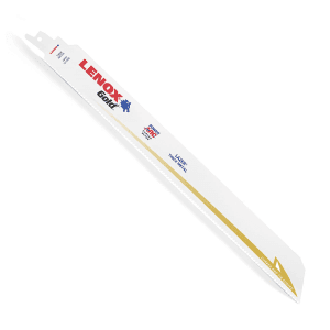 Lenox 305 mm / 12 Inch Gold Power Arc Curved Extreme Metal Cutting Reciprocating Saw Blades (10 TPI) (Pack of 5 Pcs), 2110012110GR