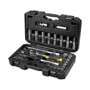 Stanley 53 Pcs 1/2 inch Sq. Drive Pear Head Ratchet Set (Metric), STMT45506
