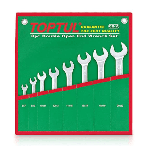 Toptul 8 Pcs Double Open End Wrench Set, GAAA0812