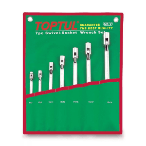 Toptul 7 Pcs Double End Swivel-Socket Wrench Set, GAAA0704