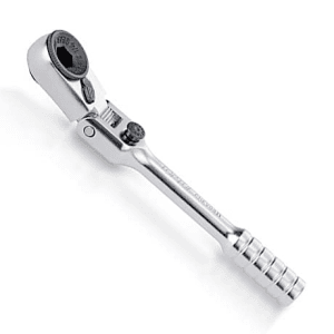 Toptul 1/4 Inch Sq. Drive Locking Flexible Head Mini Reversible Bit Ratchet, CHEV0811