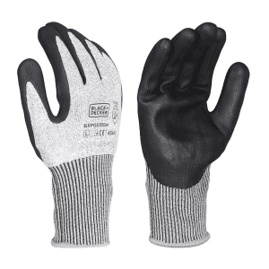 Black+Decker Grey Supported Hand Gloves (Small), BXPG0355IN