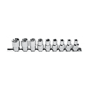 Hogert 9 Pcs 1/2 Inch Sq. Drive Torx Bit Socket Set, HT1A880