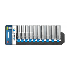 Hogert 10 Pcs 1/2 Inch Sq. Drive Deep Socket Set, HT1A888
