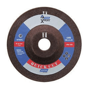Norton Xpert Quick Cut 125 x 6 x 22.23 mm Depressed Centre Wheel (Pack Of 60 Pcs), DX65