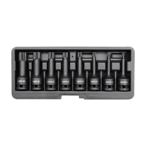 Yato 8 Pcs Spline Impact Bit Socket Set (1/2 inch Sq. Drive), YT-1069