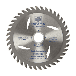 Taparia 4 inch / 110 mm TCT Wood Cutting Blades (40 Teeth), TCTS 440