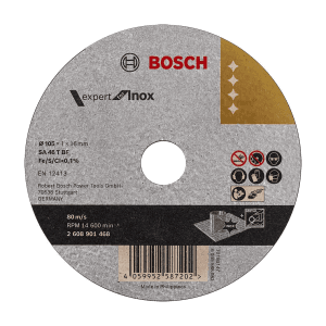 Bosch 105 x 1 x 16 mm Expert For Inox Straight Cutting Disc (Pack of 25 Pcs), 2 608 901 468