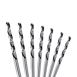 JK 3/32 - 1/4 Inch / 7 Pcs Ground Flute HSS Straight Shank Jobber Drill Bit Set, SD7709931