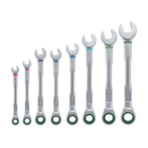 Bosch 8 Pcs Ratchet Combination Wrench Set, 1 600 A02 7PS