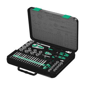 Wera 43 Pcs 8100 SA/SC 2 Zyklop Speed Ratchet Set 1/4" Drive & 1/2" Drive Metric, 05160785001