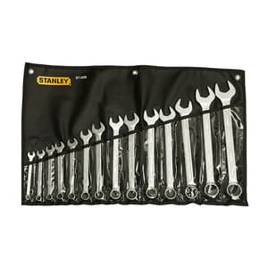 Stanley 14 Pcs, 10 mm - 32 mm Chrome Vanadium Steel Slimline Metric Combination Spanner Set, 1-87-038