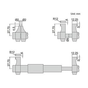 Insize 25 - 50 mm Digital Inside Micrometer with Setting Ring (Economic Type), 3520-50