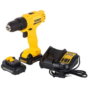Dewalt 12V / 10mm XR Li ion Cordless Drill Driver With 2x2.0 Ah Batteries & Charger, DCD700D2-B1