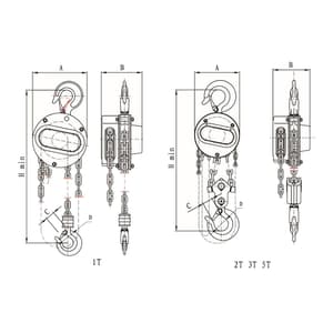 TKK Hoist 5 Ton Manual Chain Pulley Block (T Series), T050