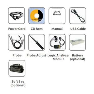 Owon 100MHz / 1GS/s Dual Channel 8 Bit Logic Analyser Mixed Signal Digital Oscilloscope, MSO 7102TD