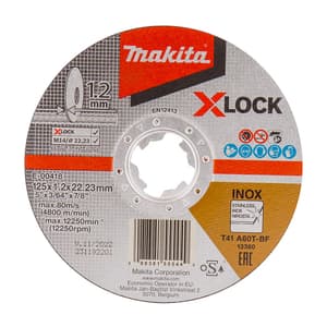 Makita 100 x 1.2 x 22.23 mm X-Lock Thin Cutting Disc (Pack Of 10 Pcs), E-00505