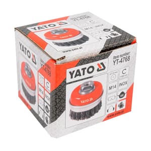 Yato 75 mm Dia. Cup Brush (Twist Inox Wire), YT-4768