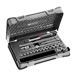 Facom 20 Pcs 3/8 inch Sq. Drive 6PT Socket Set, J.161-3P6
