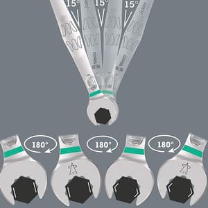 Wera 6003 Joker 5 Imperial Set 1 Combination Wrench Imperial, 05020240001