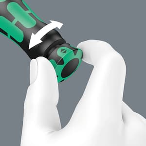 Wera 2.5 - 25 nm (1/4 Inch Sq. Drive) Torque Adjustable 6 Wrench With Reversible Ratchet, 05075605001