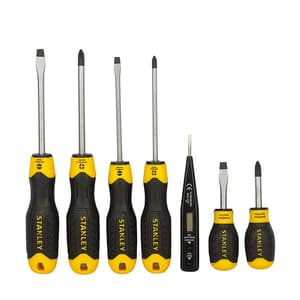 Stanley 6 Pcs Cushion Grip Screwdriver Set (Tester Included), STHT92002-8