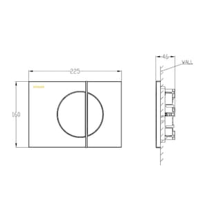 Kohler Note Mechanical Faceplate In Glossy Black Finish, K-75891IN-M-7