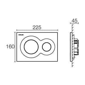 Kohler Lynk Pneumatic Faceplate In Rose Gold Finish, K-75890IN-P-RGD