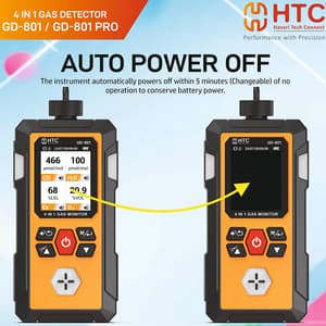HTC 4 in 1 Gas Detector with Noozle (CO/H2S/Ex/O2), GD-801 PRO