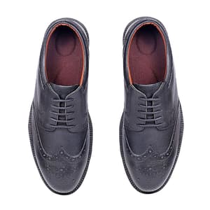 Tagra Derby Ankle PU Leather Safety Shoes - Steel Toe (Black), Fort Lo