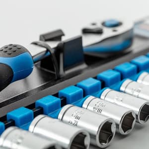 Hogert 10 Pcs 1/4 Inch Socket Set With Ratchet Handle, HT1R334