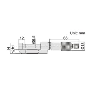 Insize 25 - 50 mm Hub Micrometer, 3292-50