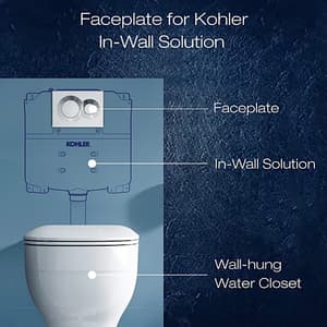 Kohler Lynk Pneumatic Faceplate In Polished Chrome Finish, K-75890IN-P-CP