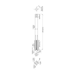 Totem Metric Standard Thread M5.5 x 0.9 Pitch Carbon Steel Hand Taps (Set of 3 Pcs)