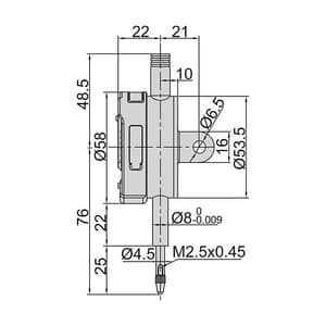 Insize 0 - 12.7 mm / 0.5 inch Digital Indicator Lug Back (Standard Type), 2112-101