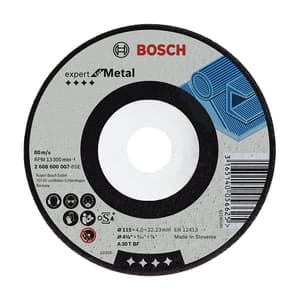 Bosch 180 x 5 x 22.23 mm Grinding Discs Expert for Metal (Pack of 25 Pcs), 2 608 602 374