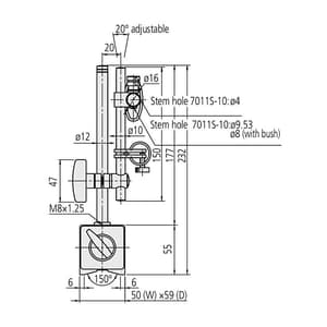 Mitutoyo 60 Kgf Magnetic Stand With Fine Adjustment, 7011S-10