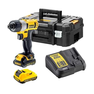 Dewalt 10.8V 6.35 mm XR Li ion Cordless Screw Driver Kit with 2x2.0 Ah Batteries Included, DCF610D2-QW