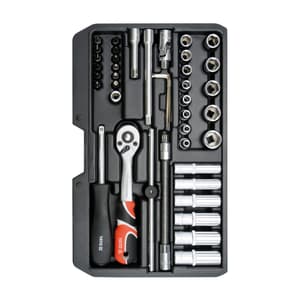 Yato 42 Pcs 1/4 Inch Sq. Drive Socket Set, YT-14481