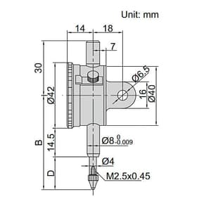 Insize 0 - 5 mm Compact Dial Indicator, 2311-5