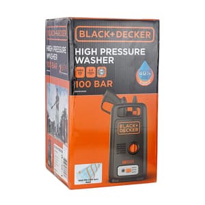 Black+Decker 1300W 100 Bar, 390 L/hr Pressure Washer For Car Wash & Home Use, BXPW1300E-B5