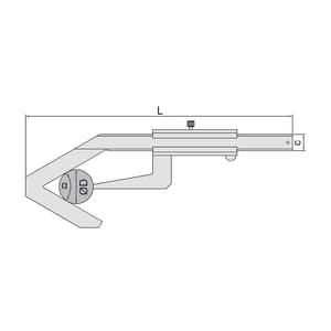 Insize 4 - 60 mm V Shape Vernier Caliper, 1229-5