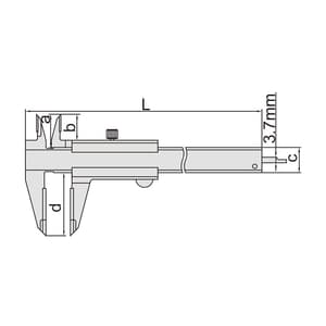 Insize 150 mm / 6 inch Vernier Caliper with Carbide Tipped Jaws, 1238-1502