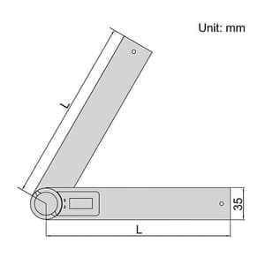 Insize 200 mm Digital Protractor Blade, 2176-200