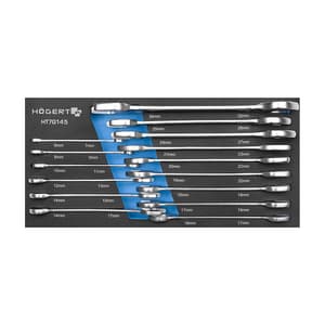 Hogert 15 Pcs Combination Open-ended Spanners Set, HT7G145
