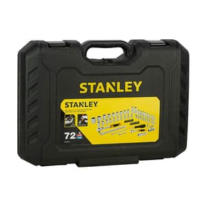 Stanley 72 Pcs 1/4 & 1/2 Inch Sq. Drive Chrome Socket Set, STMT82831-1-12