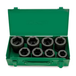 Toptul 8 Pcs 1 Inch Sq. Drive 6 Pt Flank Impact Socket Set, GDAD0803