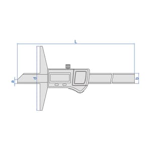 Insize 150 mm / 6 inch Digital Depth Gauge (IP67 Waterproof), 1543-150