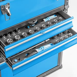 Hogert 45 Kg Load Capacity 4 Drawer Mobile Tool Trolley, HT7G080