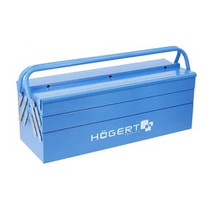 Hogert 21 Inch Metal Tool Box With 5 Compartments, HT7G078
